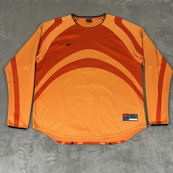 Nike Other - Vintage Nike Shirt Mens XL Orange Long Sleeve Soccer Goalkeeper Jersey Y2K